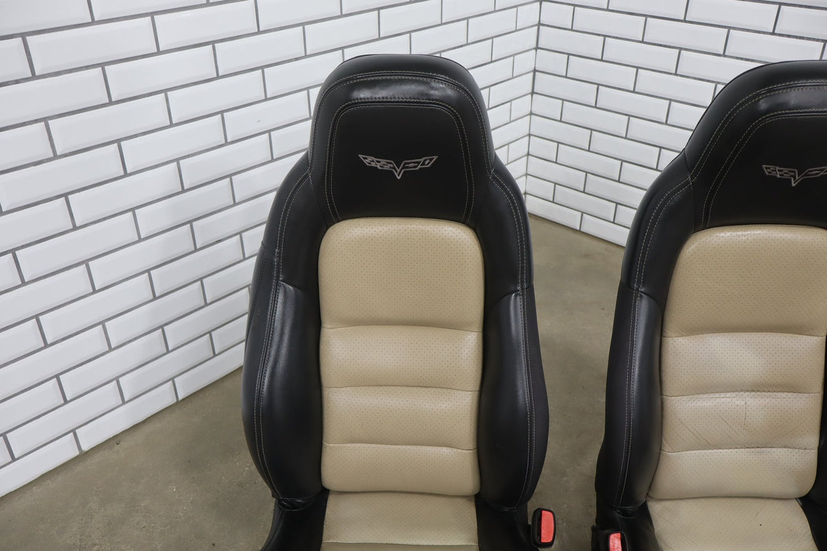 2011 Chevrolet Corvette C6 4LT Leather Seats Set Black/ Cashmere 315