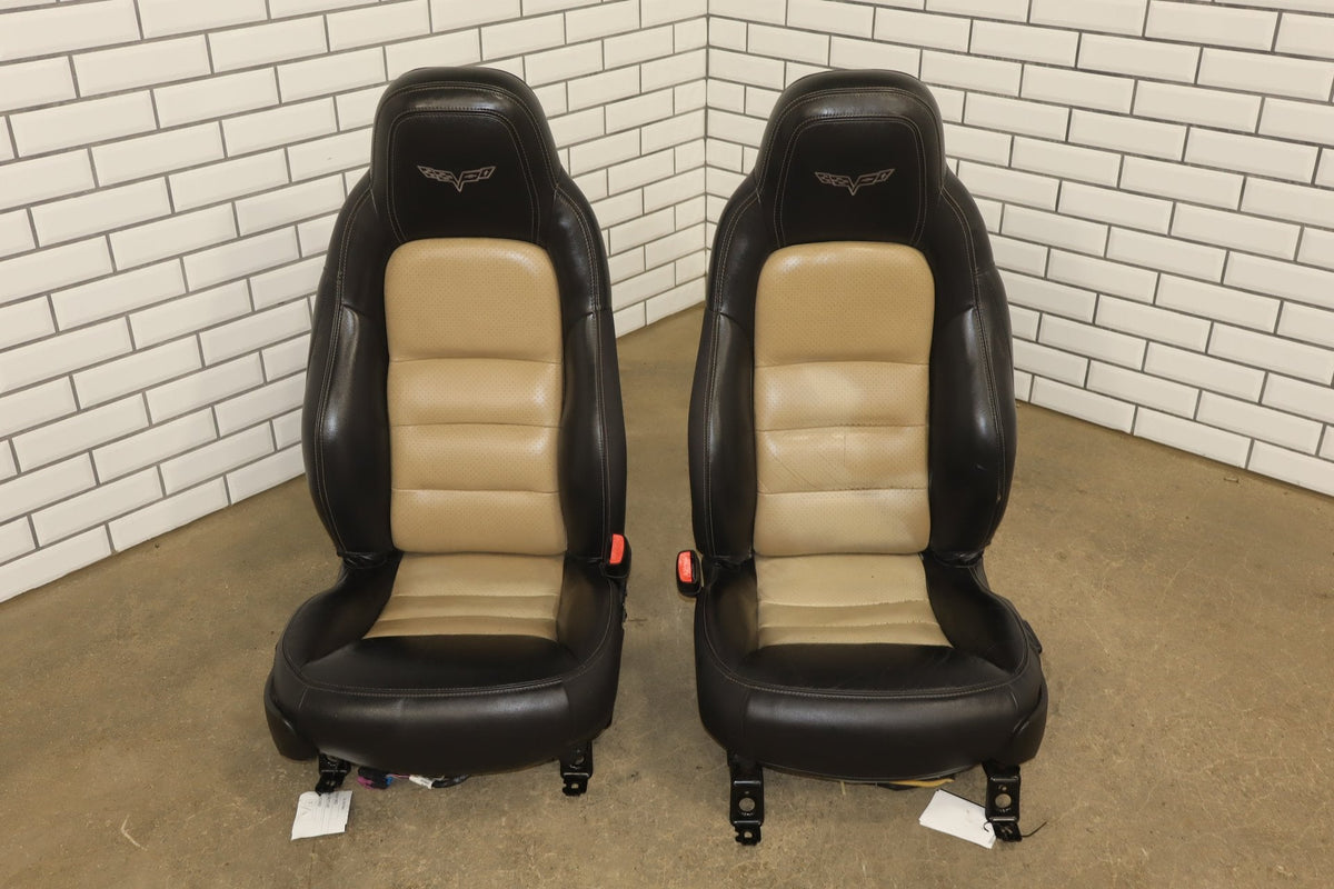 2011 Chevrolet Corvette C6 4LT Leather Seats Set Black/ Cashmere 315