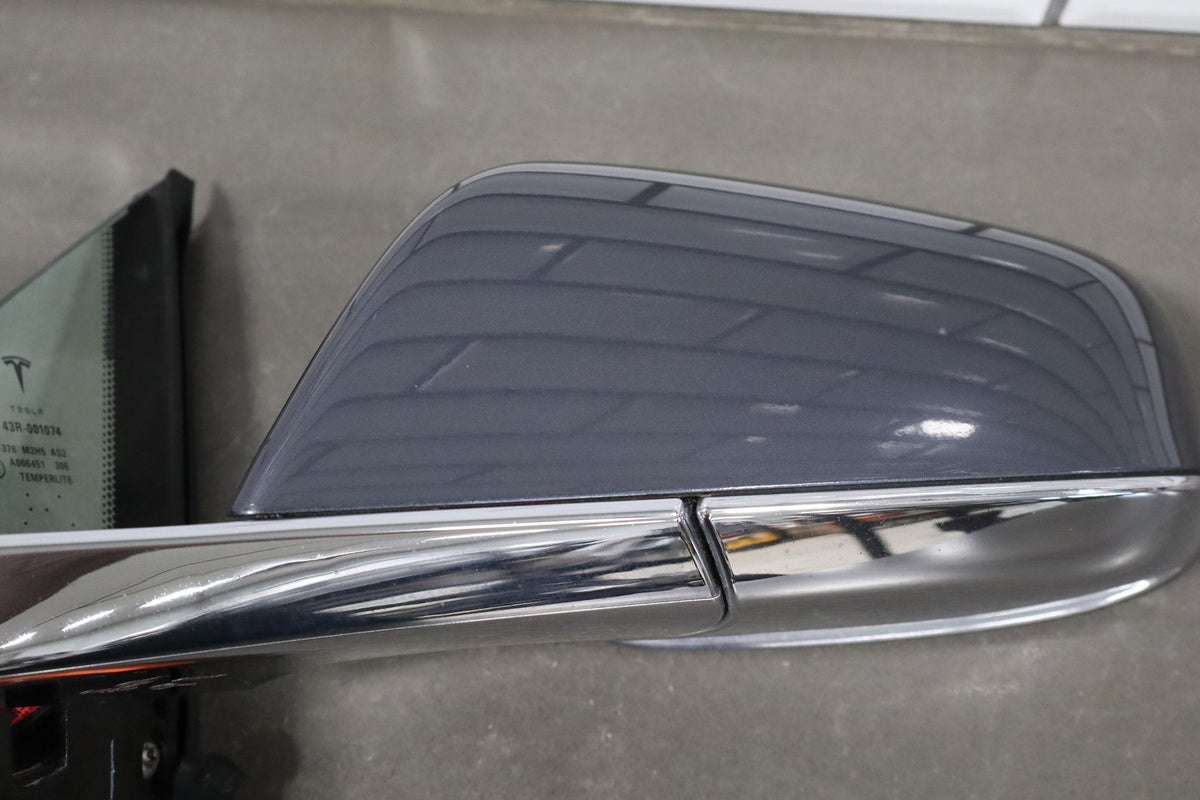 2012-20 OEM Tesla Model S Left Driver Door Exterior Side Mirror Gray Metallic PMTG