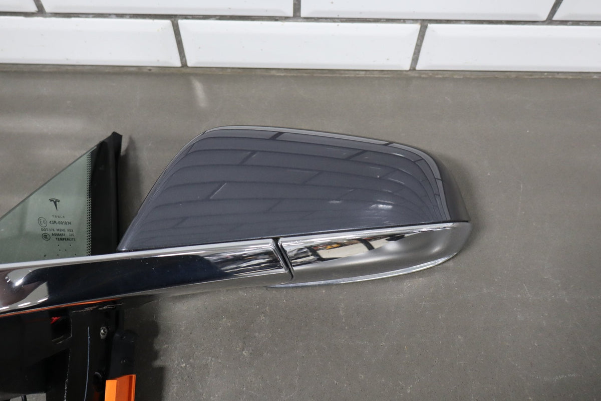 2012-20 OEM Tesla Model S Left Driver Door Exterior Side Mirror Gray Metallic PMTG