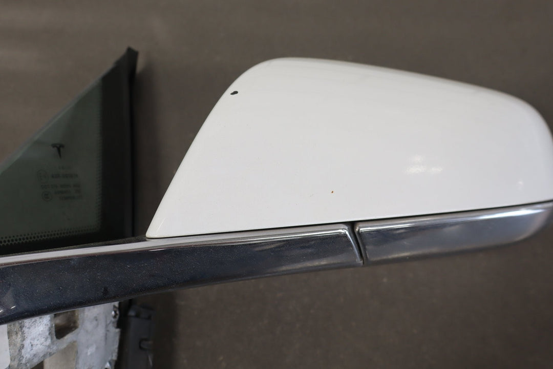 2012 - 20 OEM Tesla Model S Left Driver Door Exterior Side Mirror Pearl White PPSW
