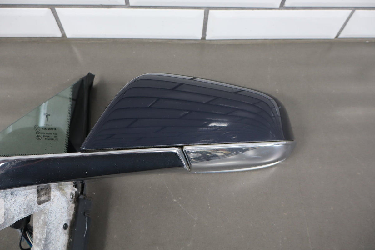 2012-20 OEM Tesla Model S Left Driver Door Side Mirror Blue Metallic PMMB