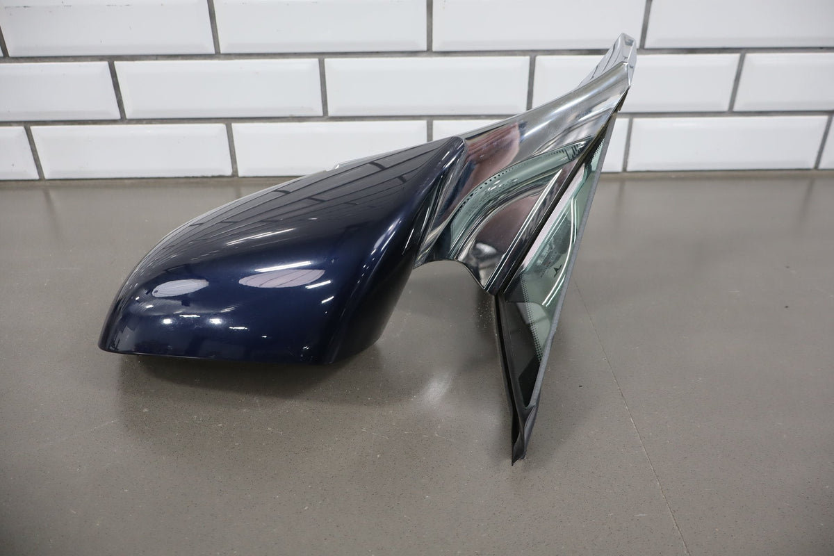 2012-20 OEM Tesla Model S Left Driver Door Side Mirror Blue Metallic PMMB