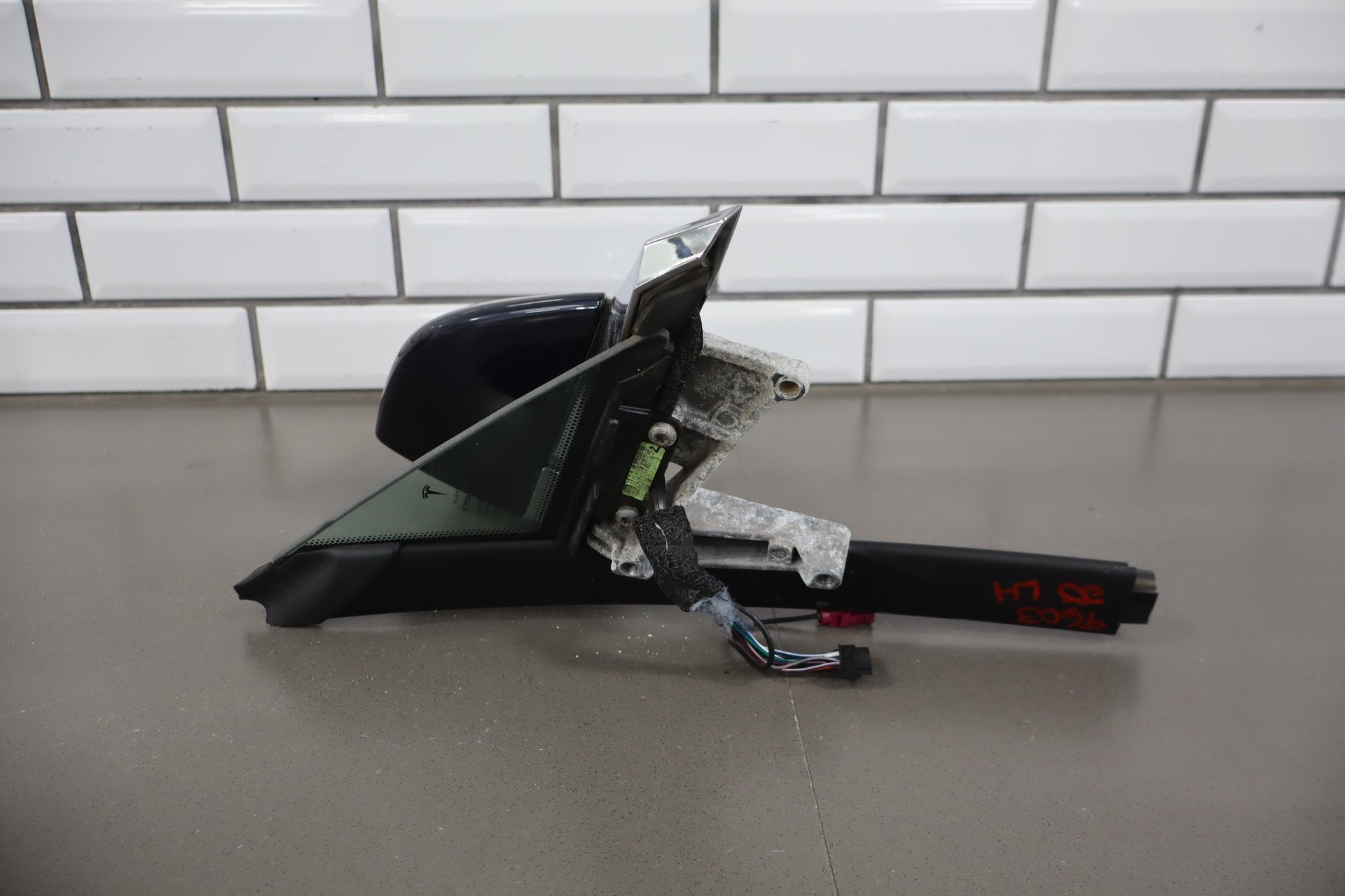 2012-20 OEM Tesla Model S Left Driver Door Side Mirror Blue Metallic PMMB