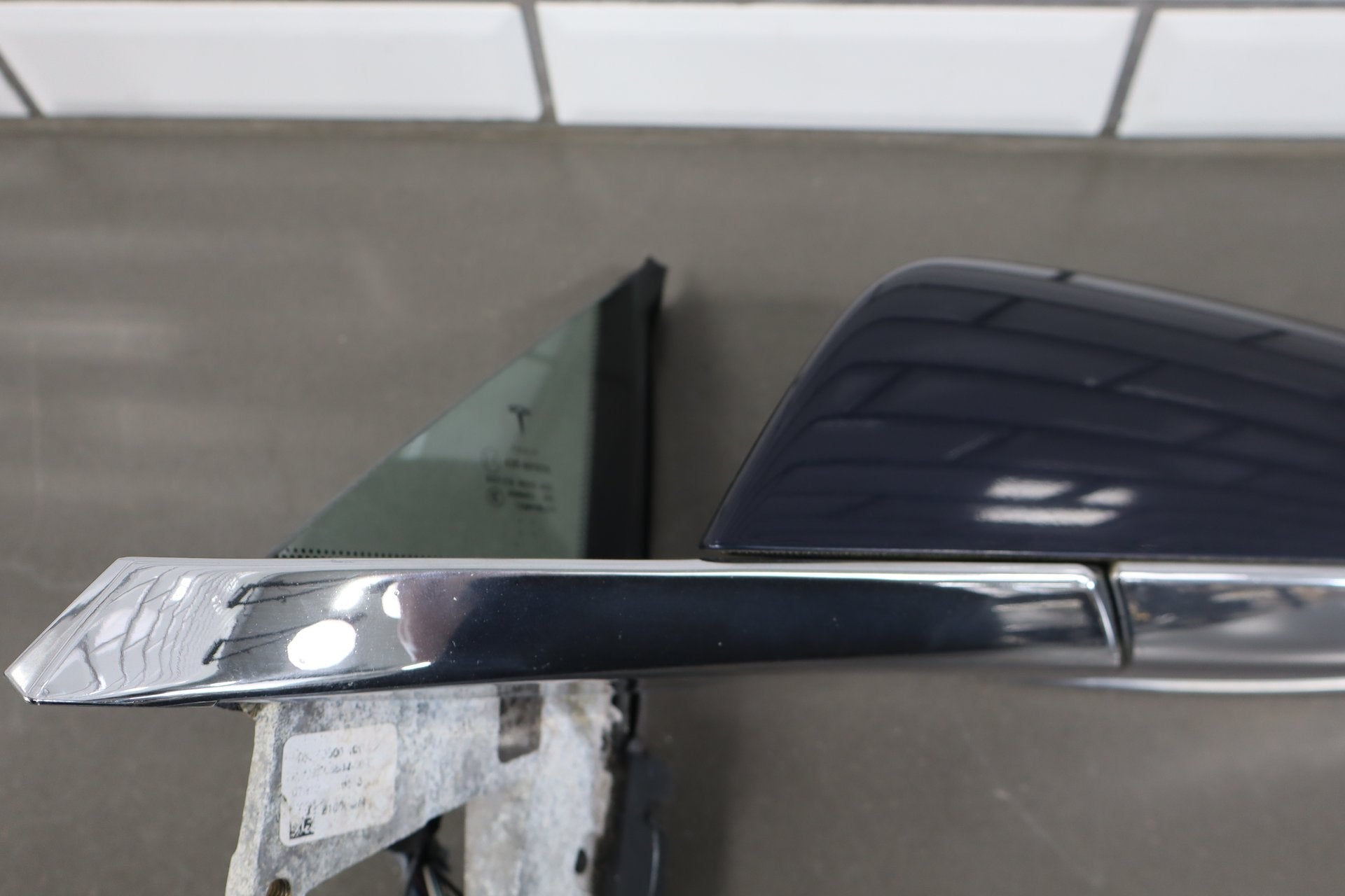 2012-20 OEM Tesla Model S Left Driver Door Side Mirror Blue Metallic PMMB