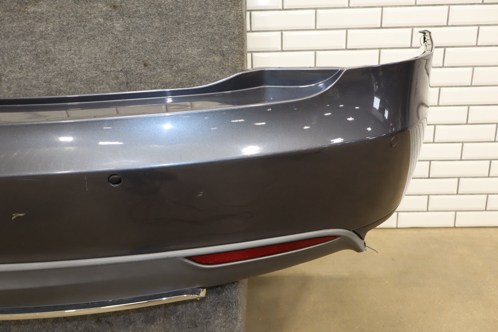 2012-2015 Tesla Model S Rear Bumper Assembly Gray Metallic PMTG