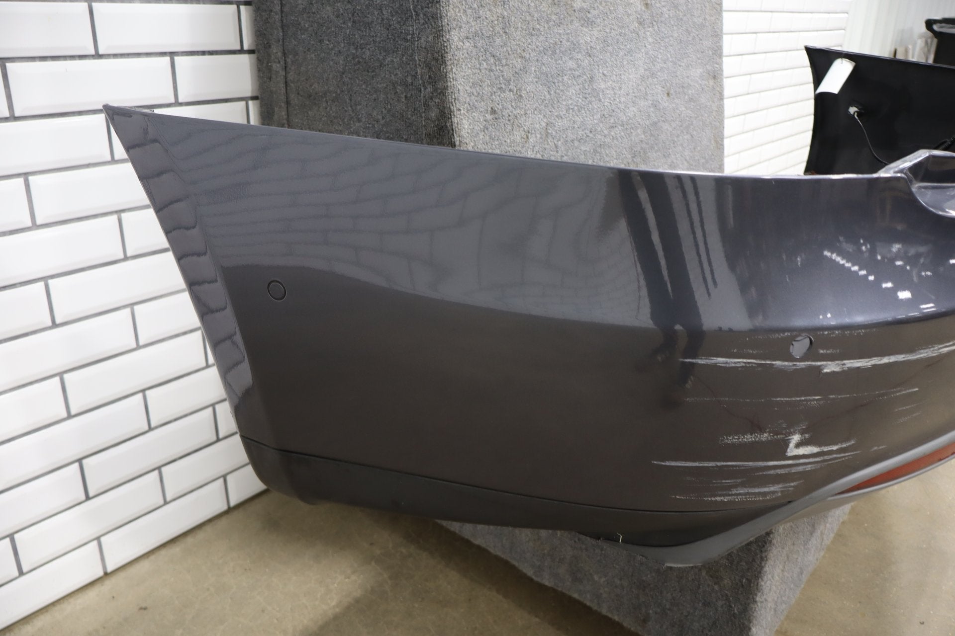 2012-2015 Tesla Model S Rear Bumper Assembly Gray Metallic PMTG