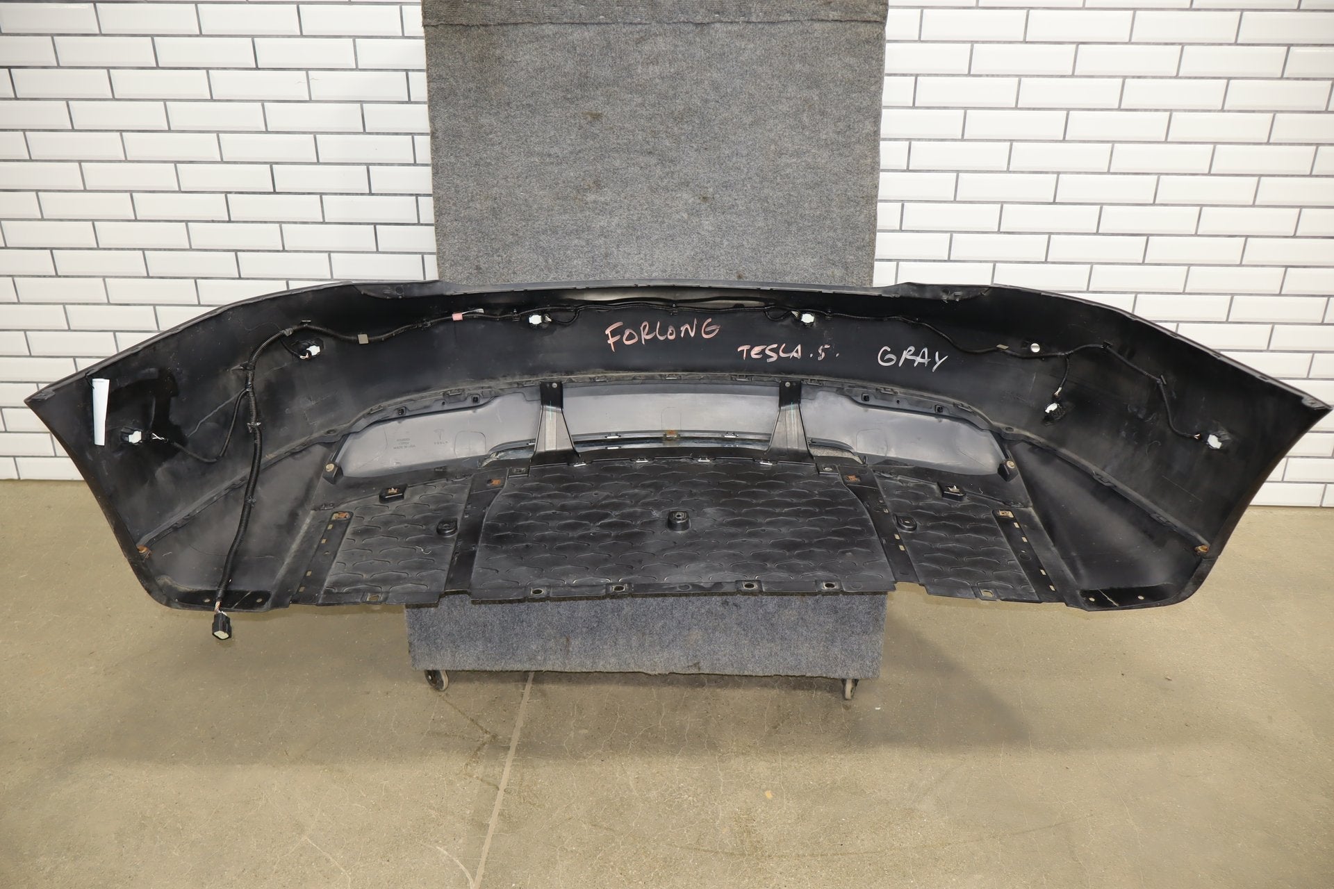 2012-2015 Tesla Model S Rear Bumper Assembly Gray Metallic PMTG
