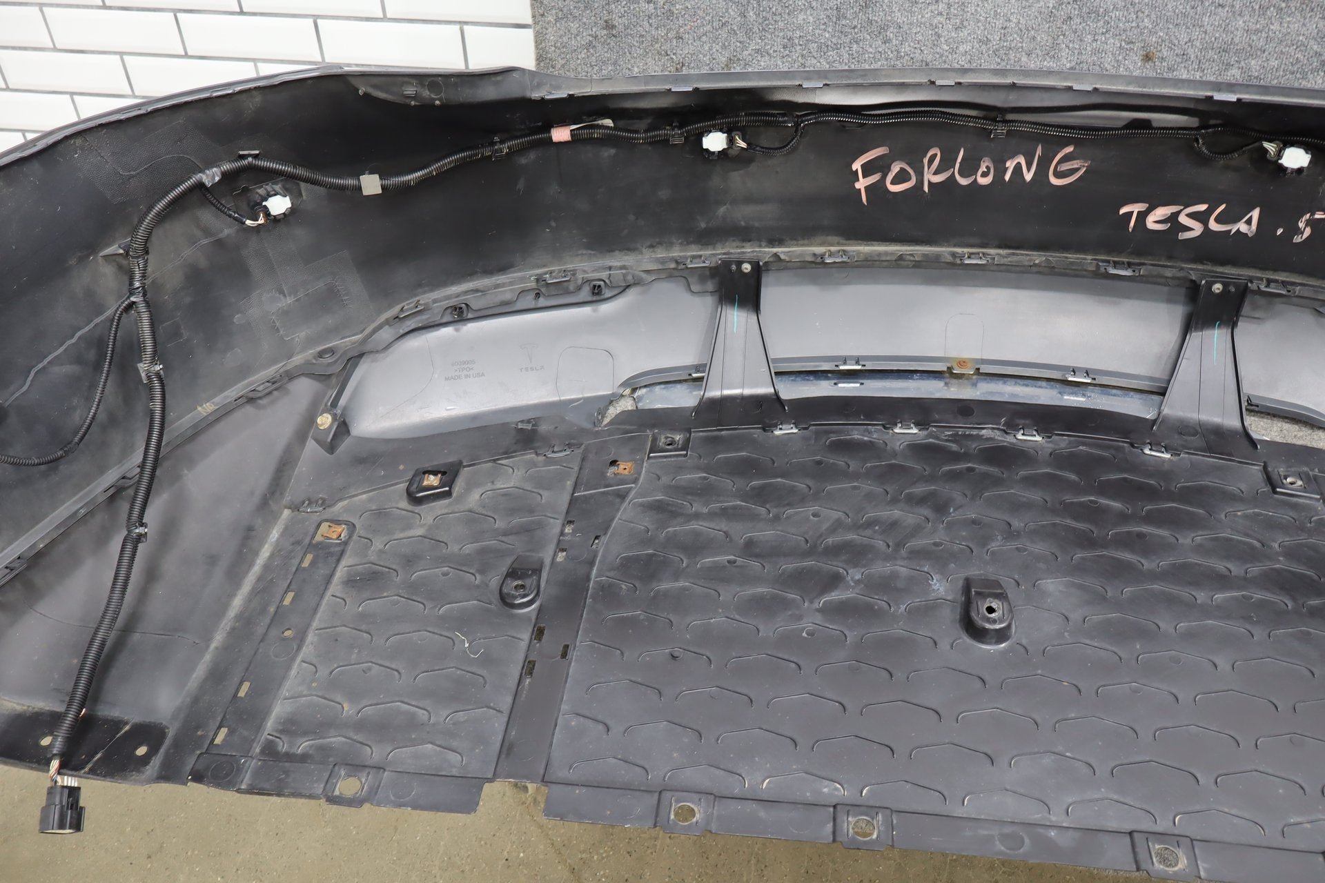2012-2015 Tesla Model S Rear Bumper Assembly Gray Metallic PMTG