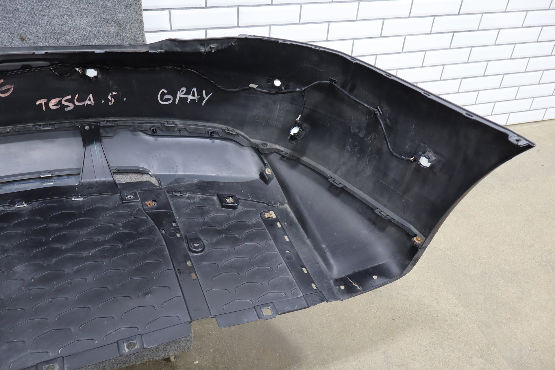 2012-2015 Tesla Model S Rear Bumper Assembly Gray Metallic PMTG