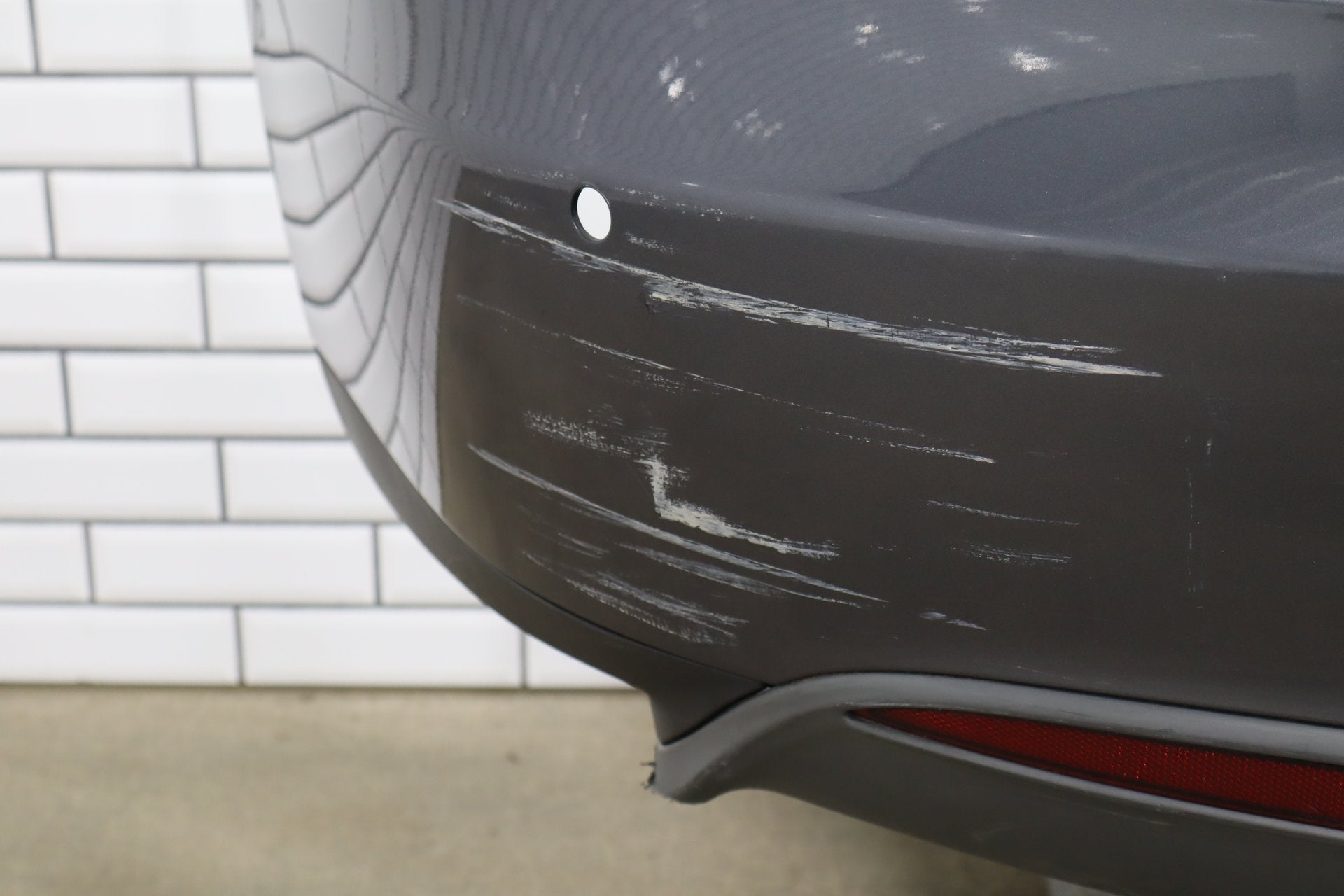 2012-2015 Tesla Model S Rear Bumper Assembly Gray Metallic PMTG