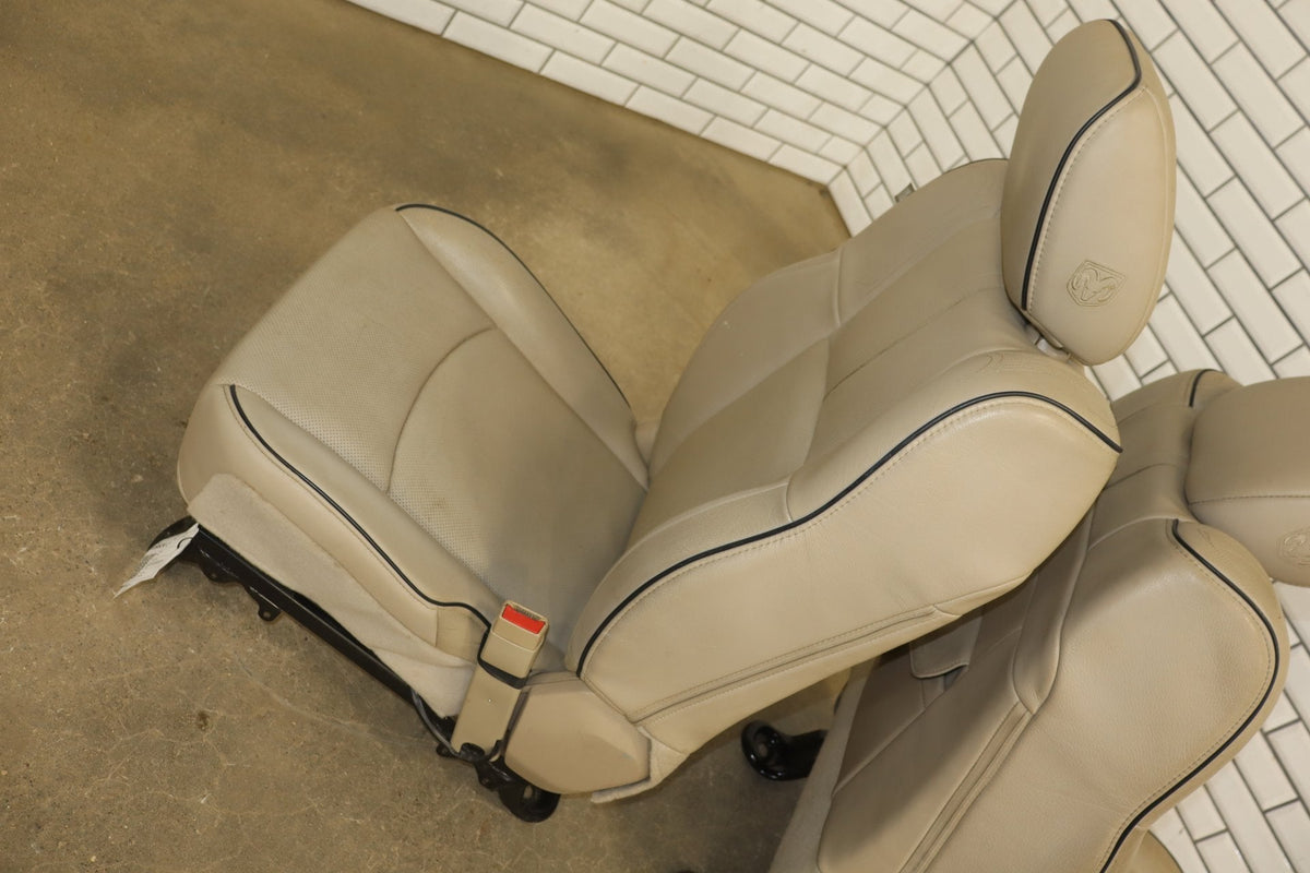 2012-2018 Ram Crew Cab Limited Tungsten Leather Seats Set Indigo Frost C1