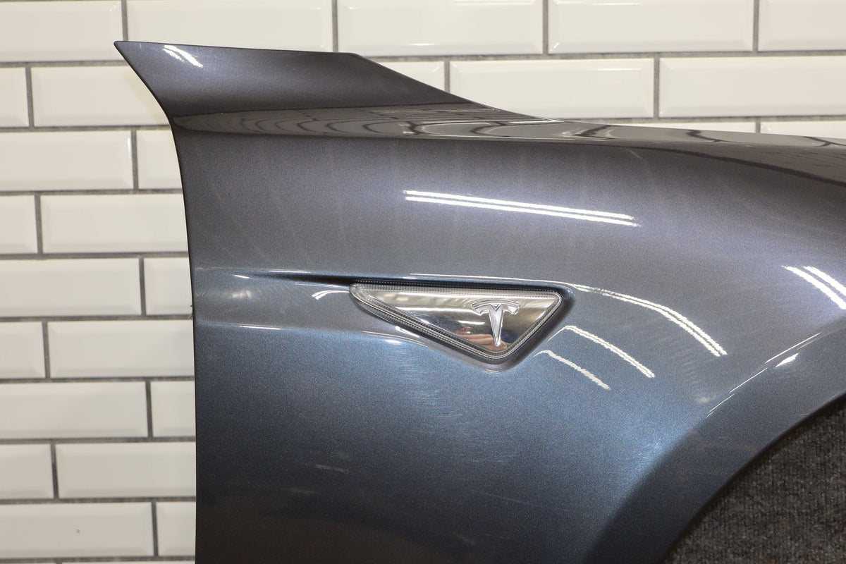 2012-2020 Tesla Model S Passenger Right RH Fender Gray Metallic PMTG