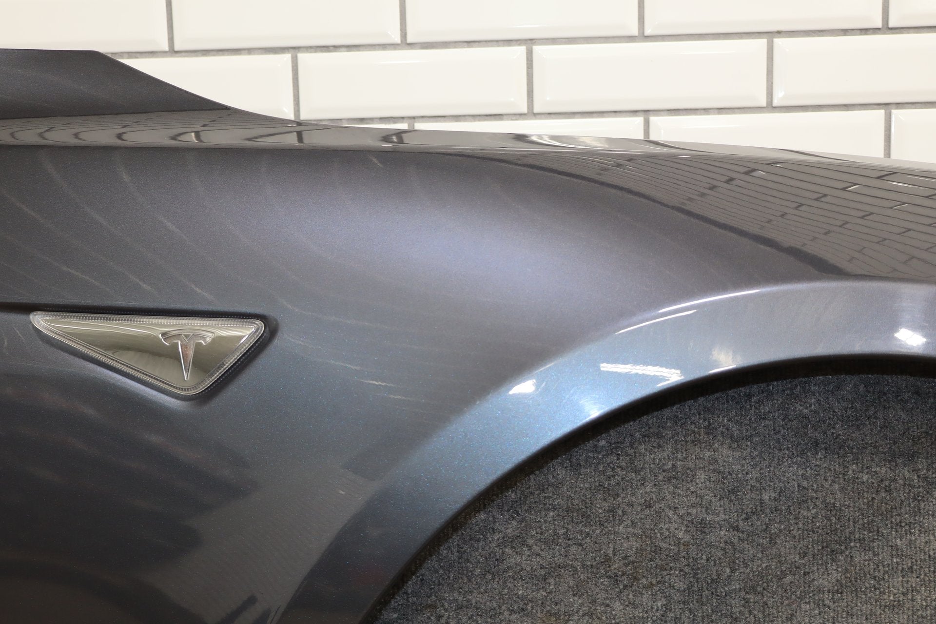 2012-2020 Tesla Model S Passenger Right RH Fender Gray Metallic PMTG