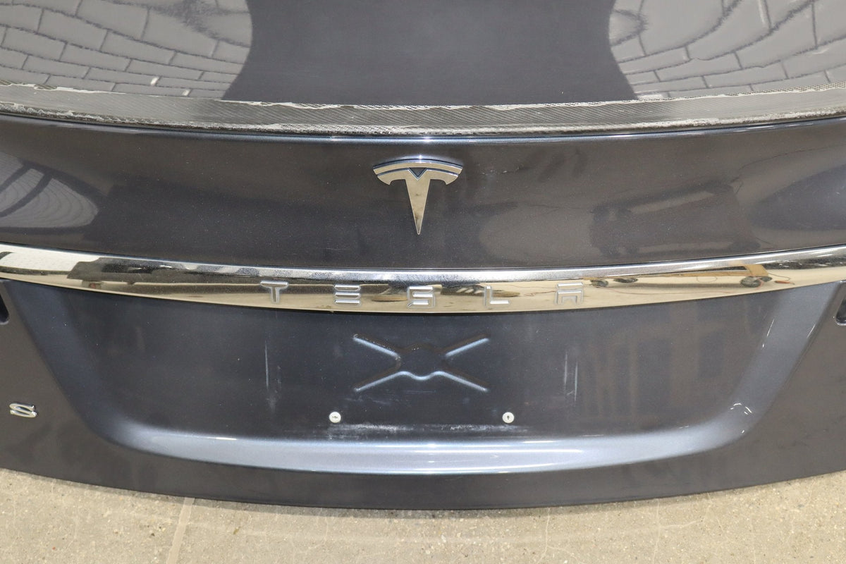 2012-2020 Tesla Model S Rear Trunk Lid Hatch Shell With Glass Gray Metallic PMTG