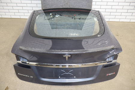 2012-2020 Tesla Model S Rear Trunk Lid Hatch Shell With Glass Gray Metallic PMTG