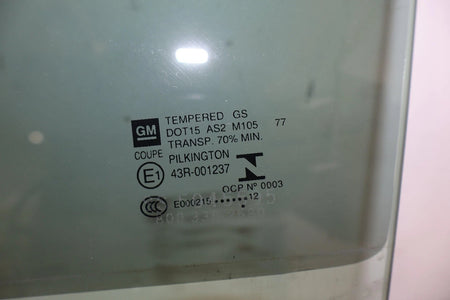 2012 Chevrolet Camaro- FRONT DOOR GLASS/WINDOW