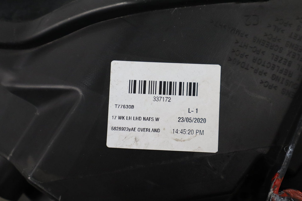 2012 Jeep Grand Cherokee Left Headlamp