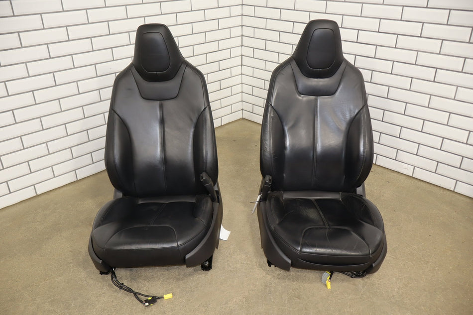 2012 Tesla Model S Black Heated Leather Seat Set 200k