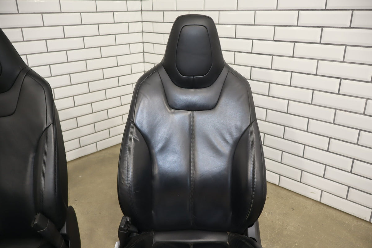 2012 Tesla Model S Black Heated Leather Seat Set 200k