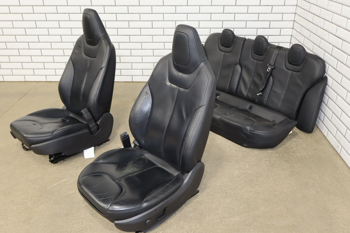 2012 Tesla Model S Black Heated Leather Seat Set 200k
