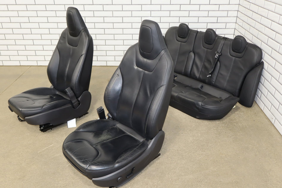 2012 Tesla Model S Black Heated Leather Seat Set 200k