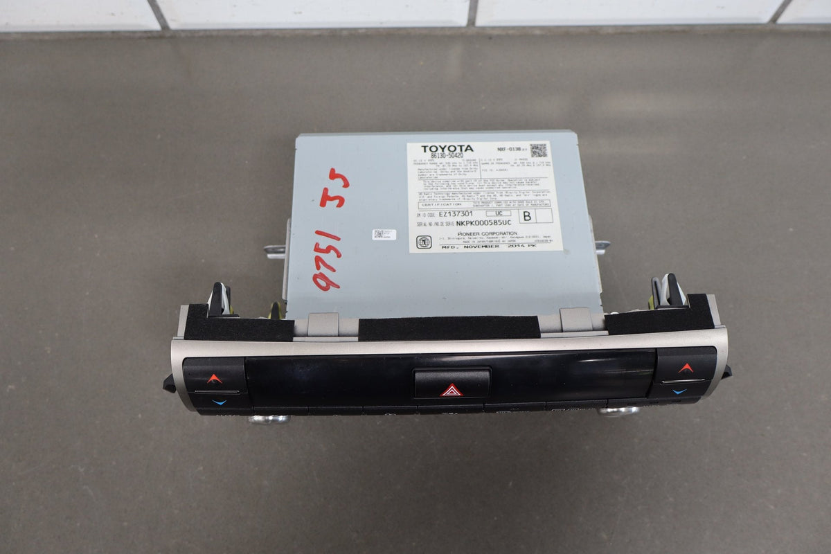 2013-2017 Lexus LS460 Radio Receiver Climate Panel 86130-50420 Silver (Untested)