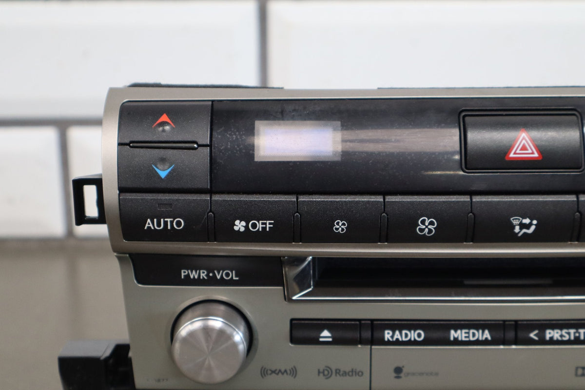 2013-2017 Lexus LS460 Radio Receiver Climate Panel 86130-50420 Silver (Untested)