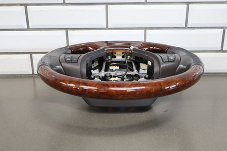 2013-2017 Lexus LS460 Wood Grain Leather Steering Wheel Parchment Walnut OEM