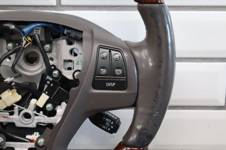 2013-2017 Lexus LS460 Wood Grain Leather Steering Wheel Parchment Walnut OEM