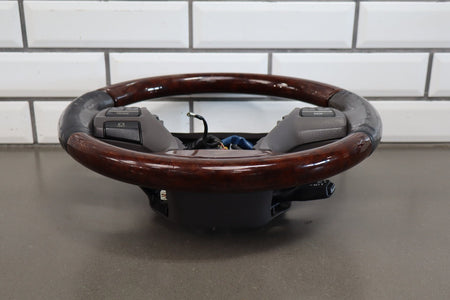 2013-2017 Lexus LS460 Wood Grain Leather Steering Wheel Parchment Walnut OEM