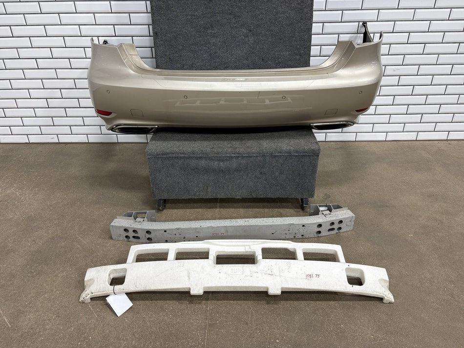 2013-2017 Lexus LS460 XF40 Rear Bumper Cover 4U7 Cashmere w Parking Sensors OEM