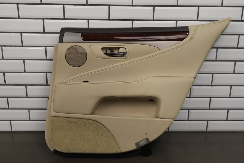 2013-2017 Lexus LS460 XF40 RH Rear Interior Door Trim Panel Parchment Walnut OEM