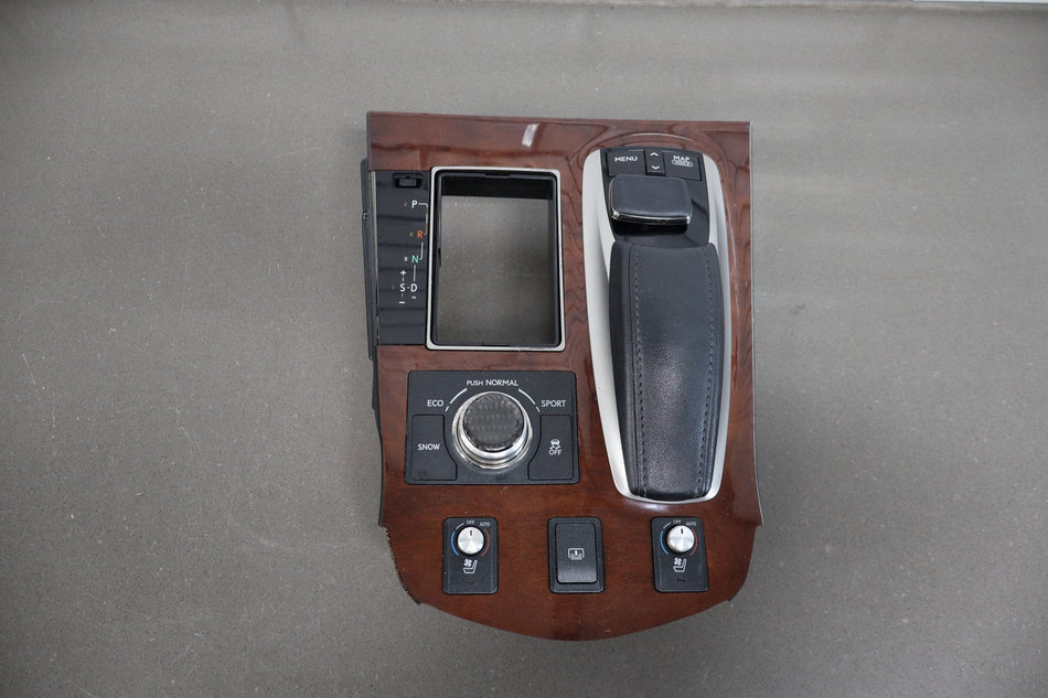 2013-2017 Lexus LS460 XF40 Wood Grain Floor Shifter Bezel Assembly Complete OEM