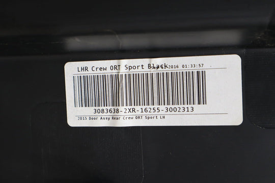 2013 - 2018 Dodge Ram Rebel Left Rear Interior Door Panel (Black / Red XR)