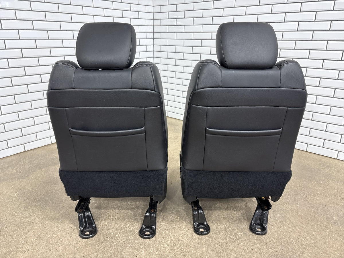 2013-2018 Ram 1500 Laramie Leather Heated/Vent Seats Set Black X9