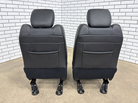2013-2018 Ram 1500 Laramie Leather Heated/Vent Seats Set Black X9