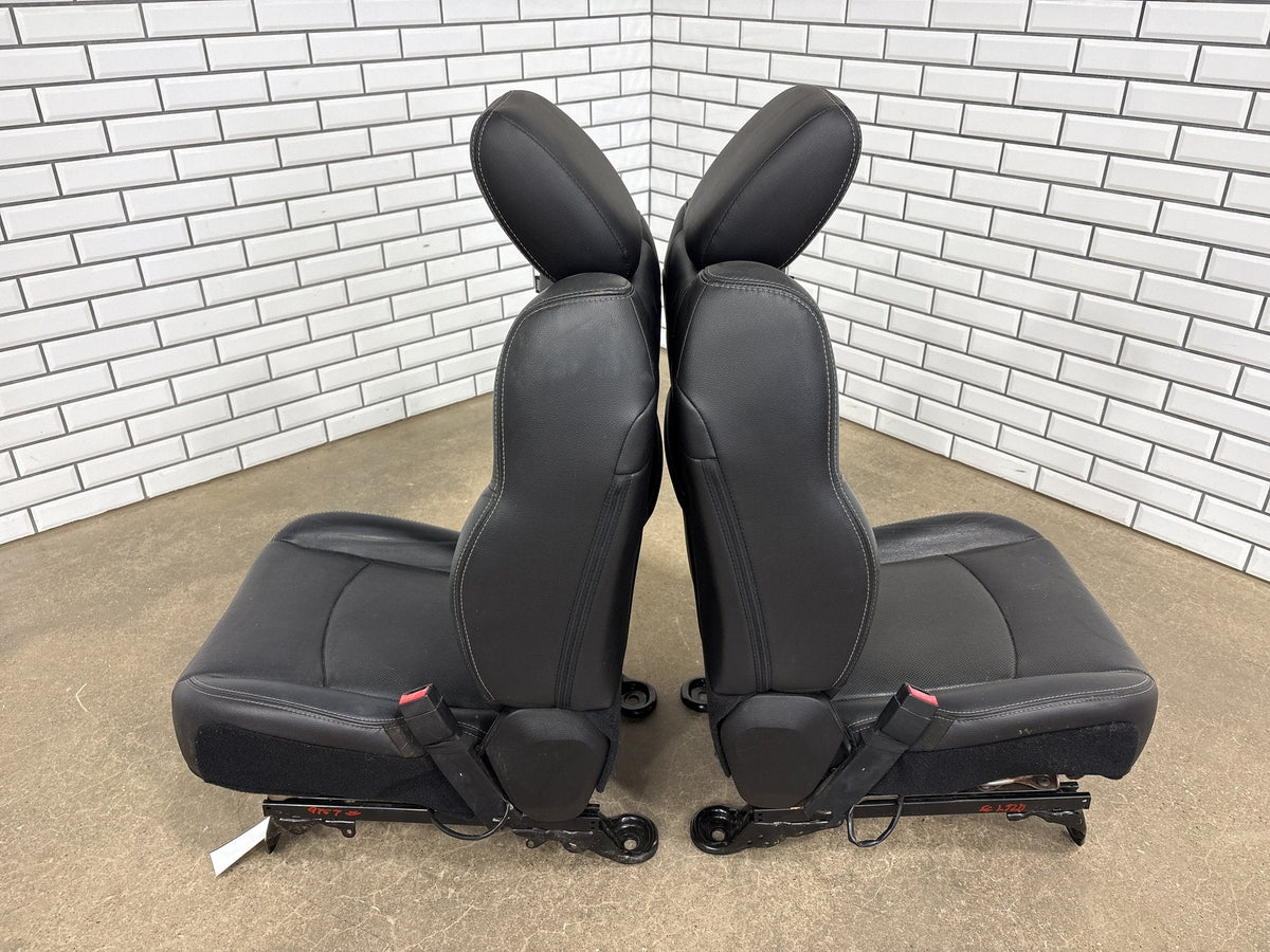 2013-2018 Ram 1500 Laramie Leather Heated/Vent Seats Set Black X9