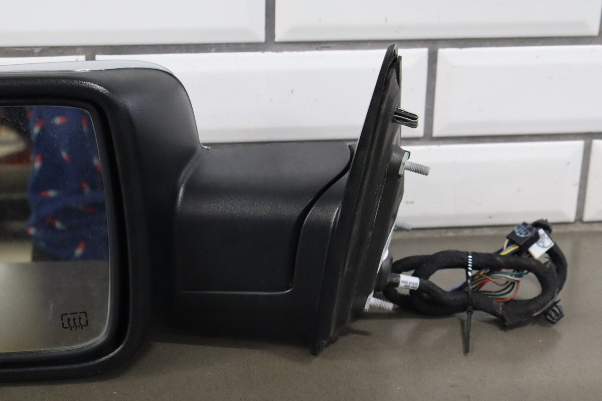 2013-2018 Ram 1500 Truck Left LH 6x9 Chrome Power Folding Door Mirror Heated