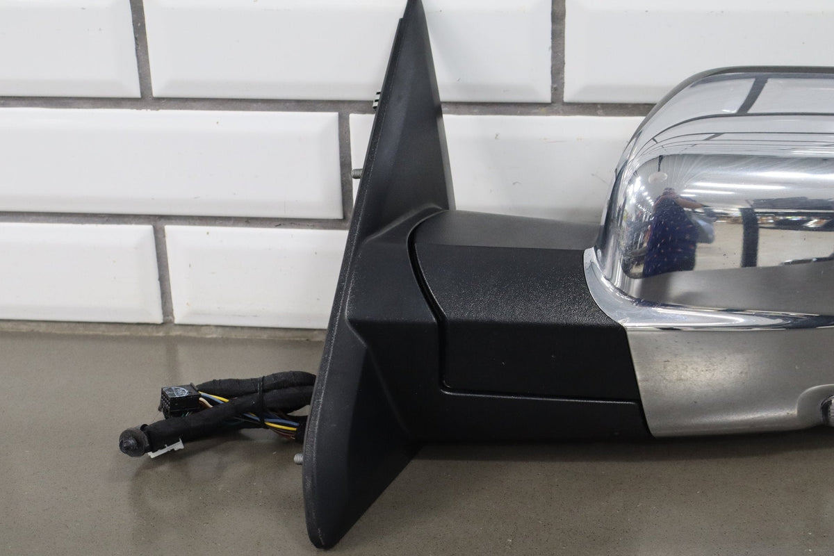 2013-2018 Ram 1500 Truck Left LH 6x9 Chrome Power Folding Door Mirror Heated