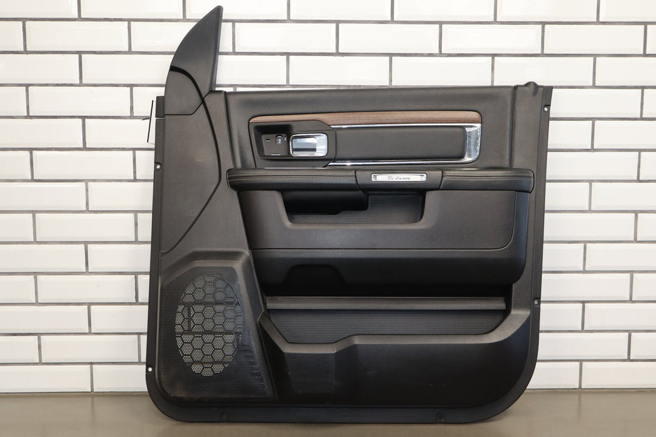 2013-2018 Ram 1500/2500/3500 Laramie Right Front Interior Door Panel Black X9