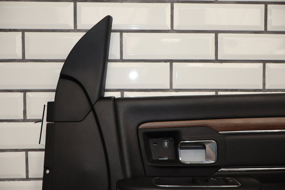 2013-2018 Ram 1500/2500/3500 Laramie Right Front Interior Door Panel Black X9