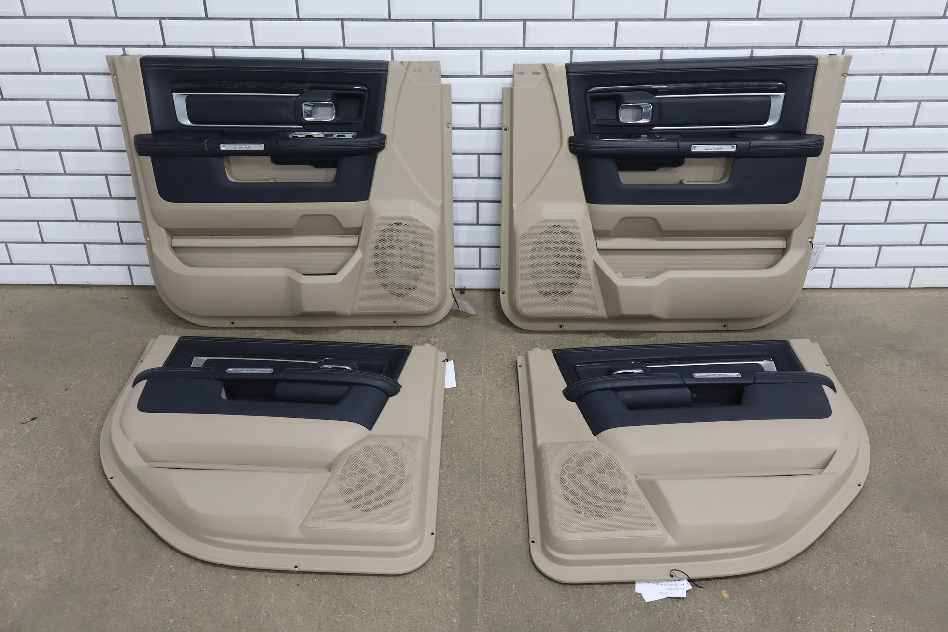 2013-2018 Ram Crew Cab Limited Tungsten Door Panel Set Front/Rear Indigo/Frost