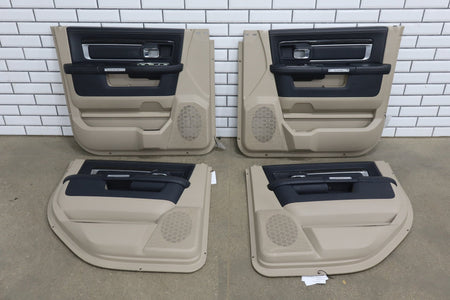 2013-2018 Ram Crew Cab Limited Tungsten Door Panel Set Front/Rear Indigo/Frost