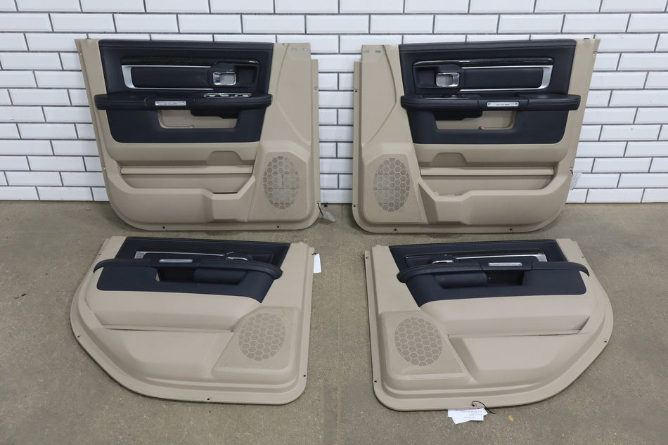 2013-2018 Ram Crew Cab Limited Tungsten Door Panel Set Front/Rear Indigo/Frost