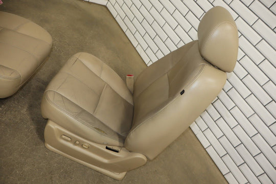 2013 Chevrolet Suburban Pair Heated Leather Front Seats OEM Light Cashmere