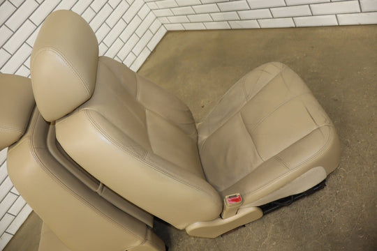 2013 Chevrolet Suburban Pair Heated Leather Front Seats OEM Light Cashmere