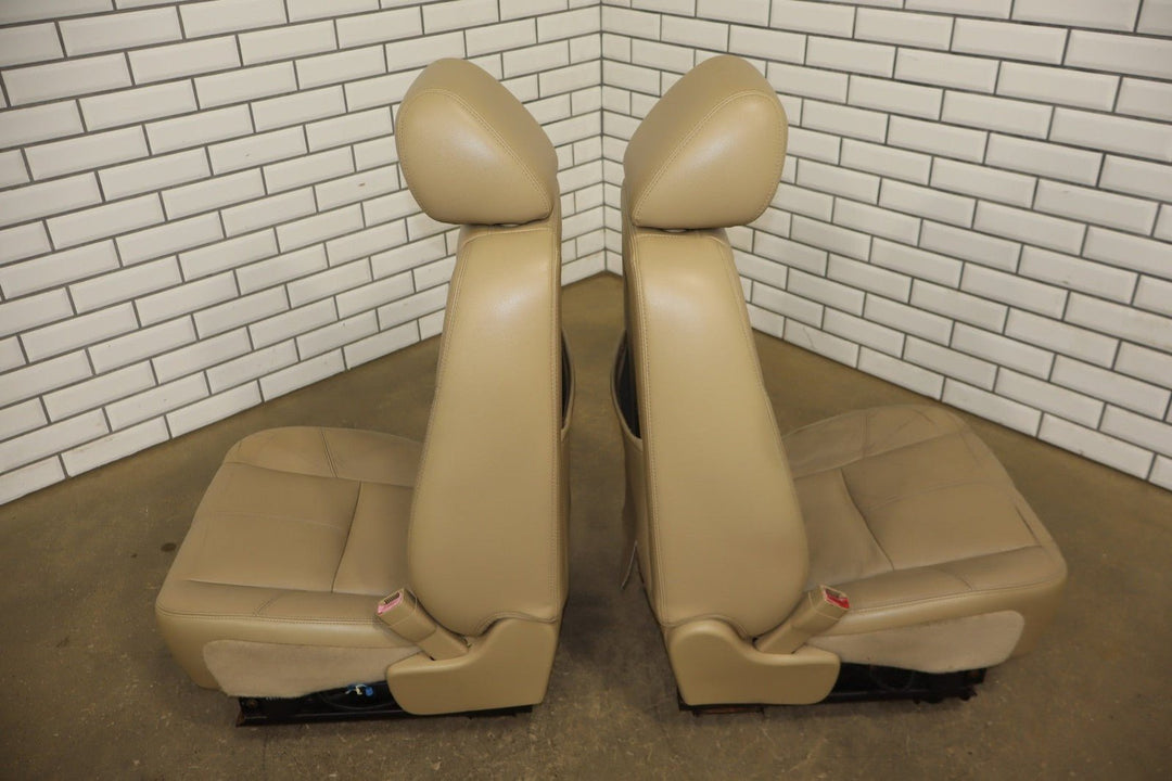 2013 Chevrolet Suburban Pair Heated Leather Front Seats OEM Light Cashmere