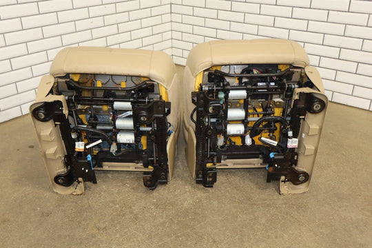 2013 Chevrolet Suburban Pair Heated Leather Front Seats OEM Light Cashmere