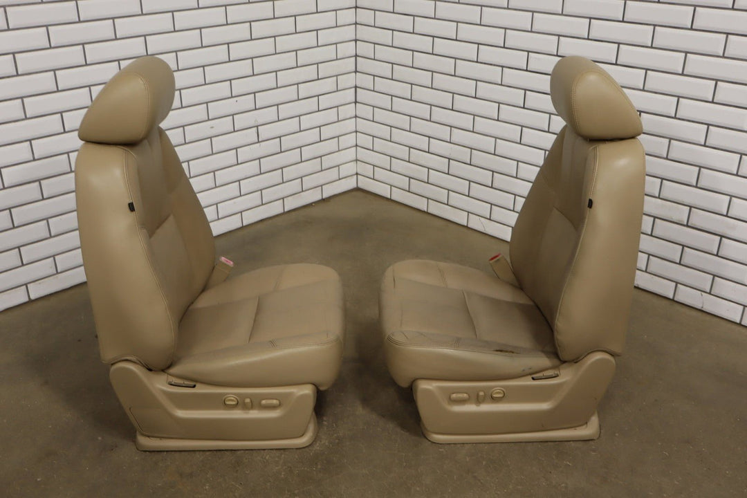 2013 Chevrolet Suburban Pair Heated Leather Front Seats OEM Light Cashmere